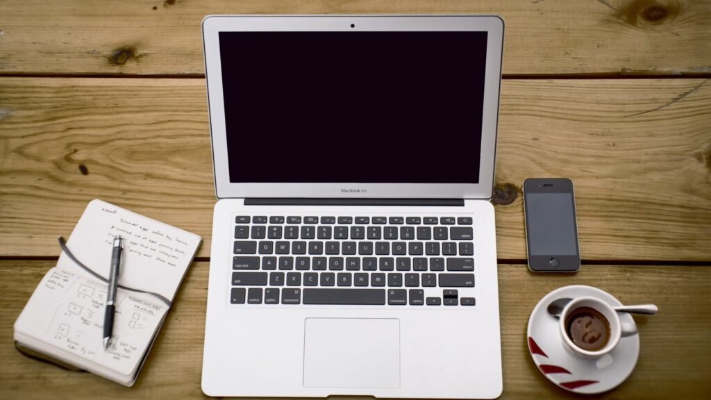 High quality MacBook Air showing the login screen before the user starts the how to reset macbook air process.