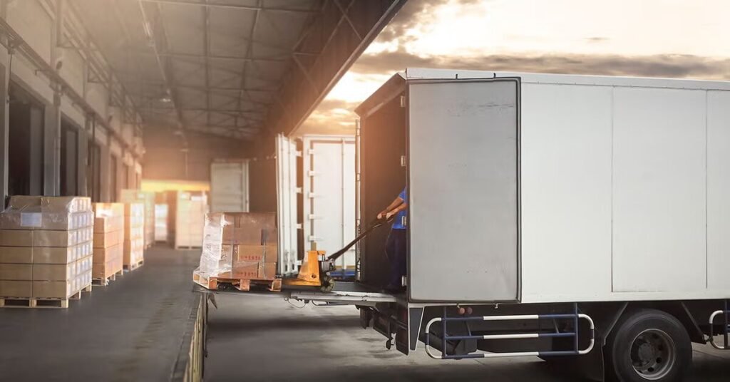 reseller pallets being delivered for overstock inventory management