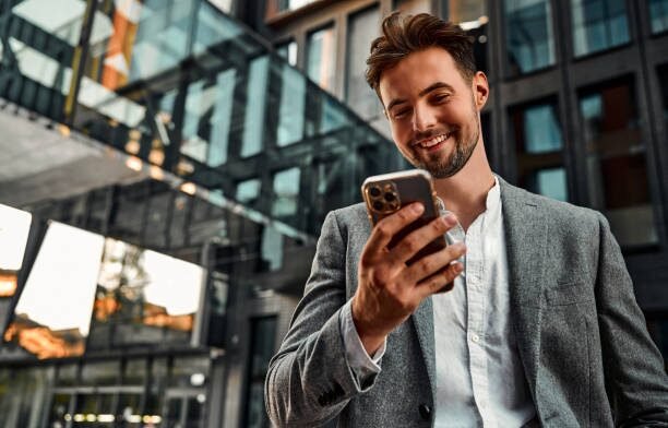 Using the phone in a professional setting showing the iphone 15 pro max price in india utility.