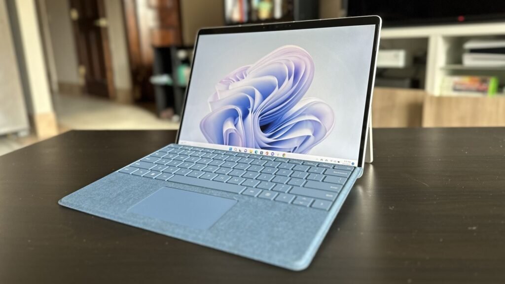 Multiple microsoft surface pro 9 devices ready for business deployment