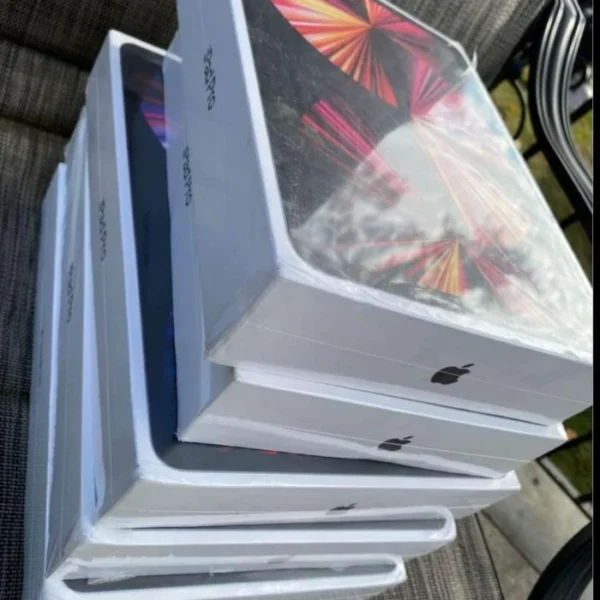 Stacked Apple iPad Pro pallets in warehouse